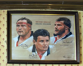 England Rugby memorabilia at The Prince of Wales Pub Weybridge Surrey