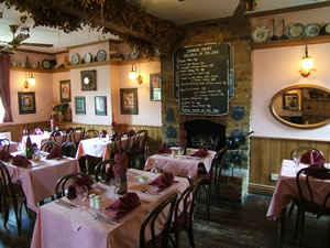 The attractive Dining Room / Restaurant at The Prince of Wales Pub Weybridge Surrey - close to Walton-on-Thames Surrey